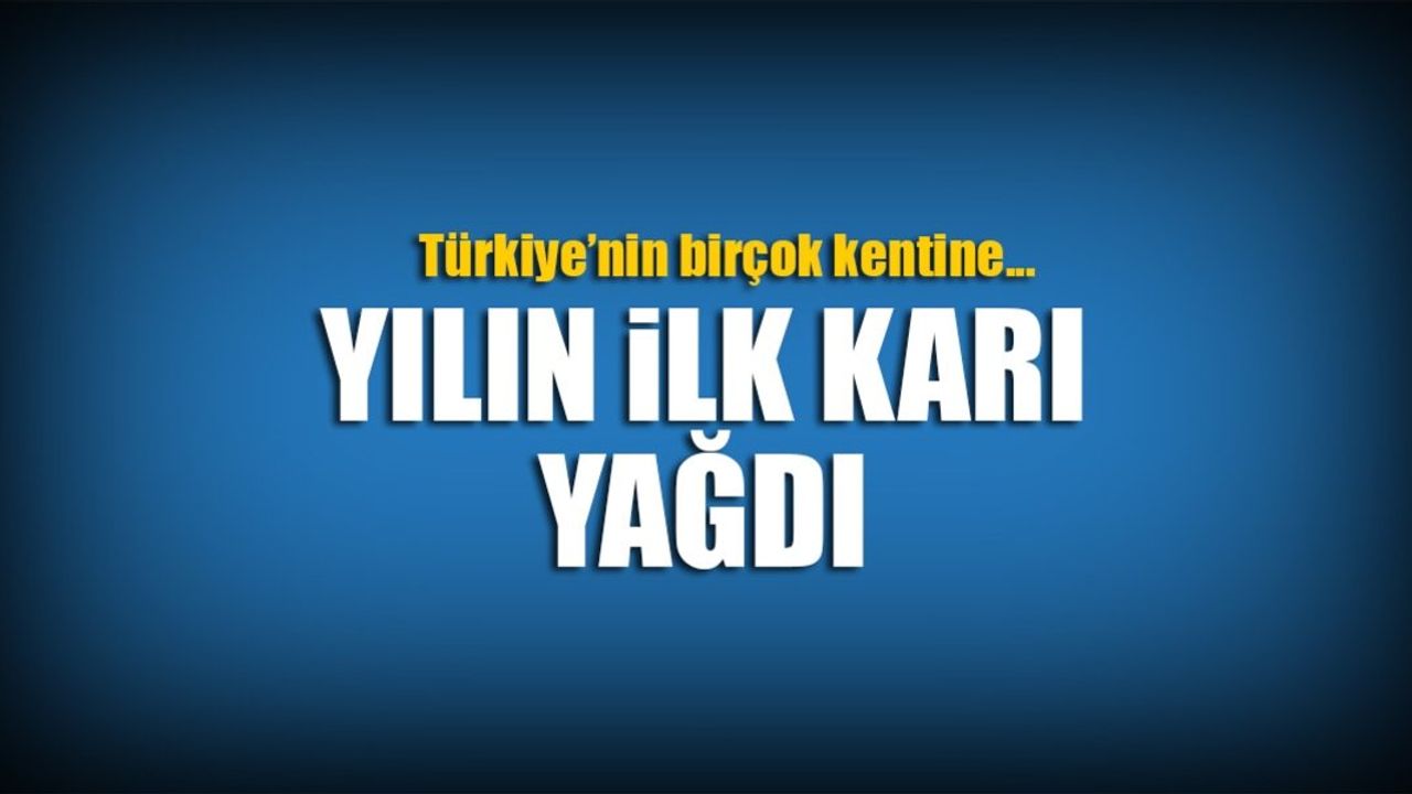 Türkiye'nin bir çok kentine yılın ilk karı yağdı