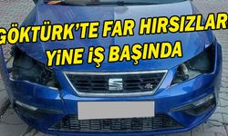 Göktürk'te 10 saniyede far hırsızlığı