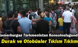 Kemerburgaz Türkmenistan Konsolosluğunda Durak ve Otobüsler Tıklım Tıklım