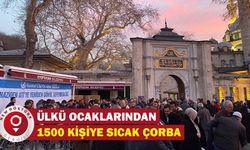 İstanbul Ülkü Ocakları’ndan Eyüp Sultan Camii Önünde 1500 Kişiye Sıcak Çorba
