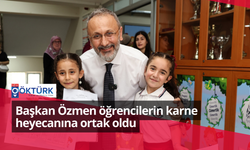 Başkan Özmen öğrencilerin karne heyecanına ortak oldu