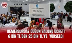 Kemerburgaz Düğün Salonu Ücreti 6 Bin TL’den 25 Bin TL’ye  yükseldi