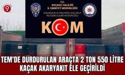 TEM'de durdurulan araçta 2 ton 550 litre kaçak akaryakıt ele geçirildi