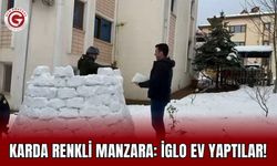 Karda Renkli Manzara: İglo Ev Yaptılar!