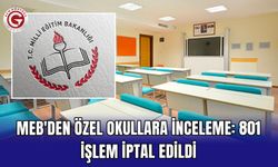 MEB'den özel okullara inceleme: 801 işlem iptal edildi