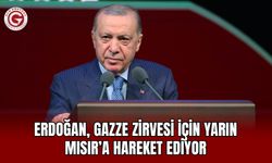 Erdoğan, Gazze Zirvesi için yarın Mısır’a hareket ediyor