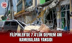 Filipinler'de 7.4'lük deprem anı kameralara yansıdı