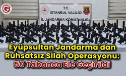 Eyüpsultan Jandarma'dan Ruhsatsız Silah Operasyonu:50 Tabanca Ele Geçirildi