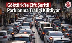 Göktürk’te çift şeritli parklanma trafiği kilitliyor