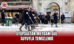 Eyüpsultan Meydanı Gül Suyuyla Temizlendi