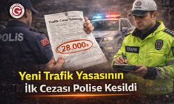 Yeni Trafik Yasasının İlk Cezası Polise Kesildi