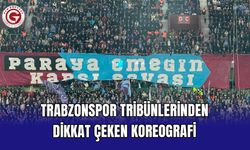 Trabzonspor tribünlerinden dikkat çeken koreografi