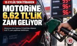 Motorine 6,62 TL'lik Zam Geliyor