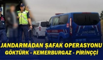 Göktürk'te Uyuşturucu tacirlerine Jandarmadan Şafak Operasyonu