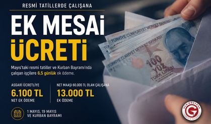 Resmi Tatilde Çalışana Ek Mesai Ödemesi
