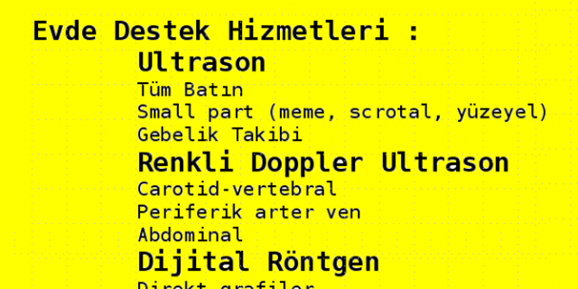 Evde tetkik (Mobil Ultrason - Renkli Doppler)