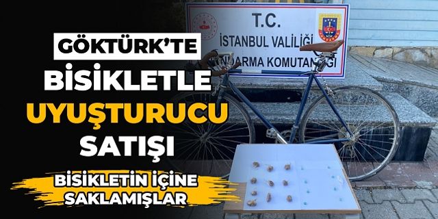 Göktürk'te Bisikletli uyuşturucu satıcısı yakalandı