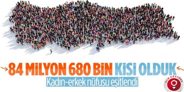 Türkiye Nüfusu 84 Milyon 680 bin 273 kişi Oldu