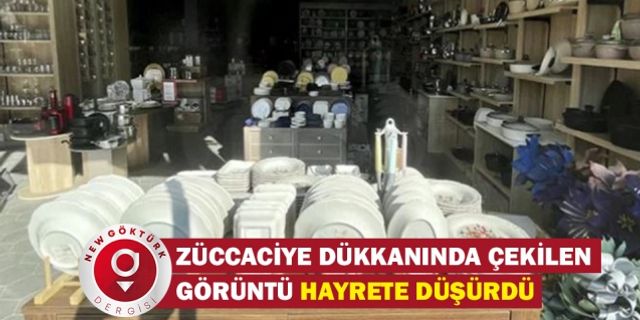 Depremin merkez üssü Kahramanmaraş'ta bir züccaciye dükkanında çekilen görüntü hayrete düşürdü