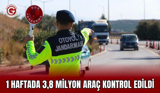 1 haftada 3,8 milyon araç kontrol edildi