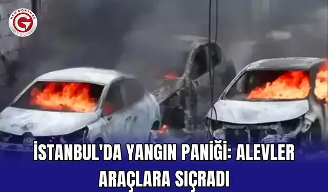 İstanbul'da yangın paniği: Alevler araçlara sıçradı