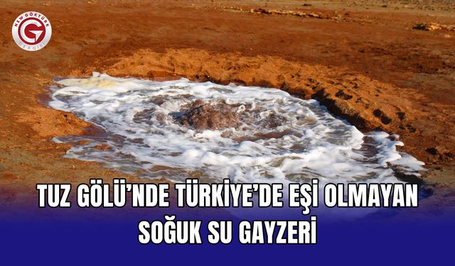 Tuz Gölü’nde Türkiye’de eşi olmayan soğuk su gayzeri