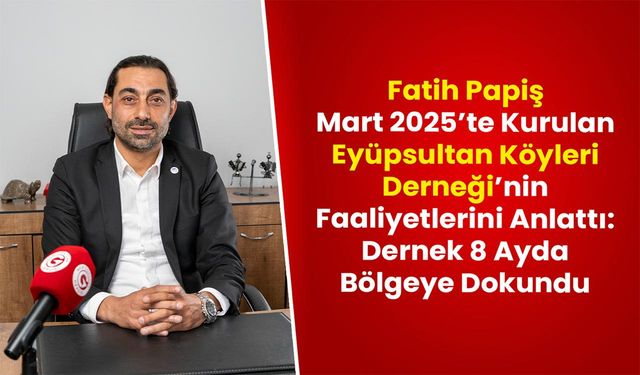 Eyüpsultan’ın yeni Derneği EYKÖYDER 8 Ayda Bölgeye Dokundu