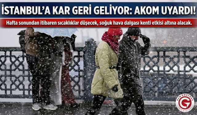 AKOM: İstanbul’a Kar Yeniden Geliyor