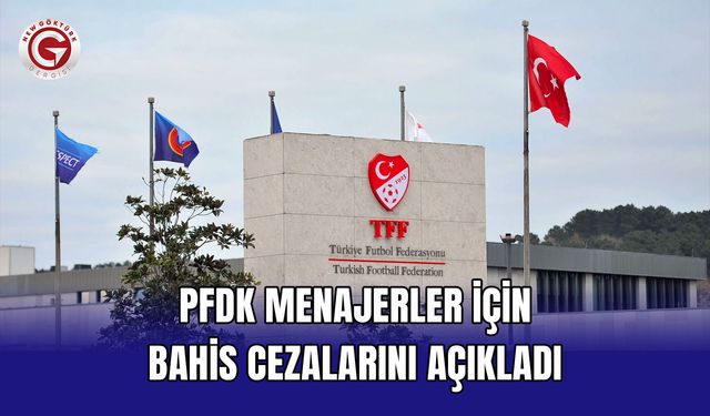 PFDK menajerler için bahis cezalarını açıkladı