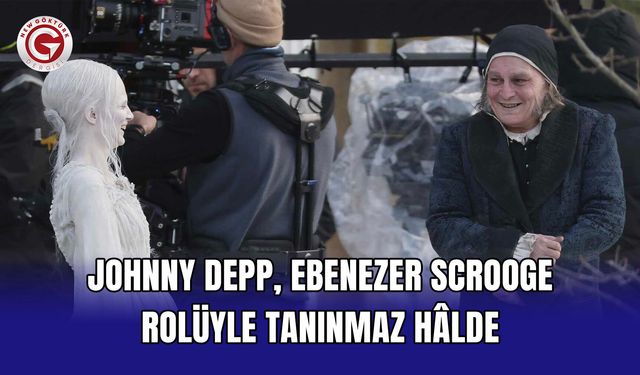 Johnny Depp, Ebenezer Scrooge rolüyle tanınmaz hâlde