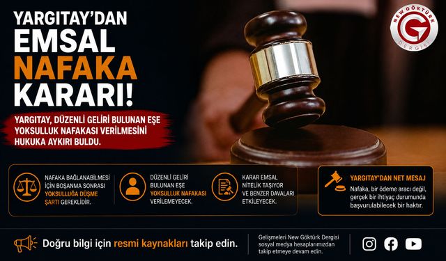 Yargıtay'dan Emsal Nafaka Kararı