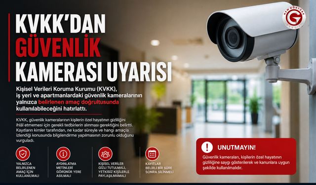 KVKK'dan Güvenlik Kamerası Uyarısı