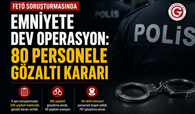 FETÖ Operasyonunda 80 Aktif Polis Hedefte