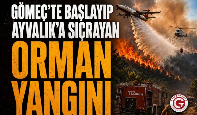 Gömeç'te Başlayan Yangın Ayvalık'a Sıçradı