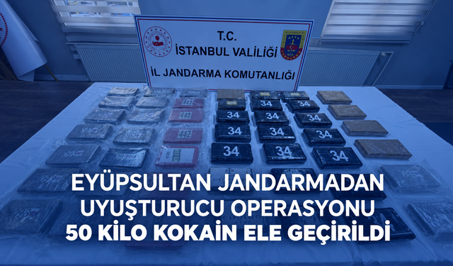 Eyüpsultan Jandarmadan operasyon: 50 kilo kokain ele geçirildi