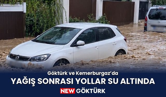 Göktürk ve Kemerburgaz’da yağış sonrası su birikintileri oluştu