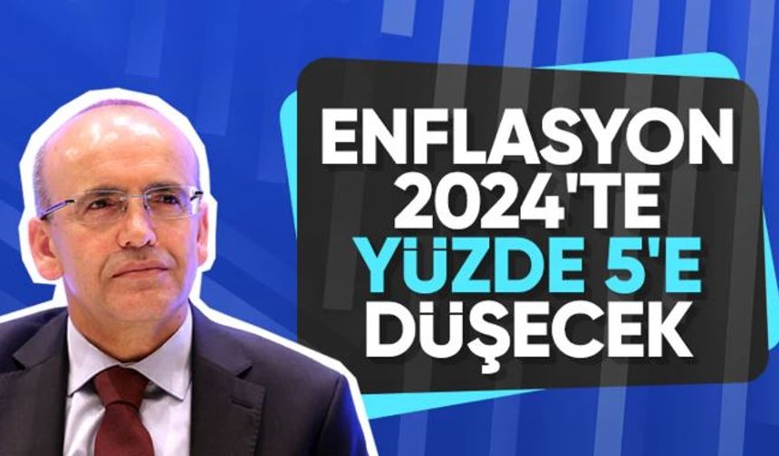 Mehmet Şimşek'ten enflasyon açıklaması! 2024'te yüzde 5,8'e düşmesi bekleniyor