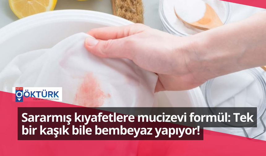 Sararmış kıyafetlere mucizevi formül: Tek bir kaşık bile bembeyaz yapıyor!