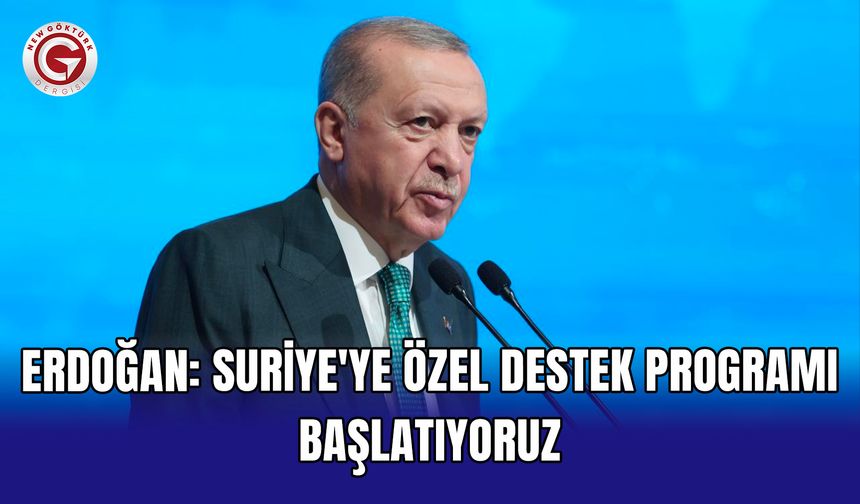 Erdoğan: Suriye'ye özel destek programı başlatıyoruz