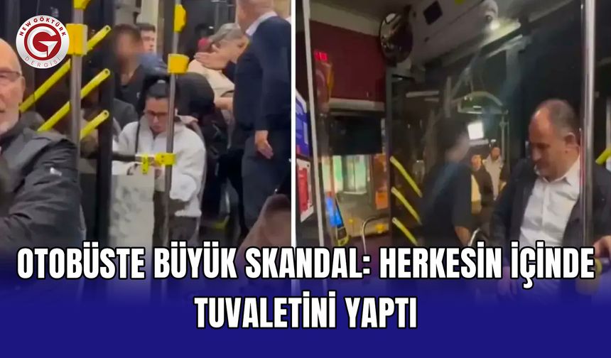 Otobüste büyük skandal: Herkesin içinde tuvaletini yaptı