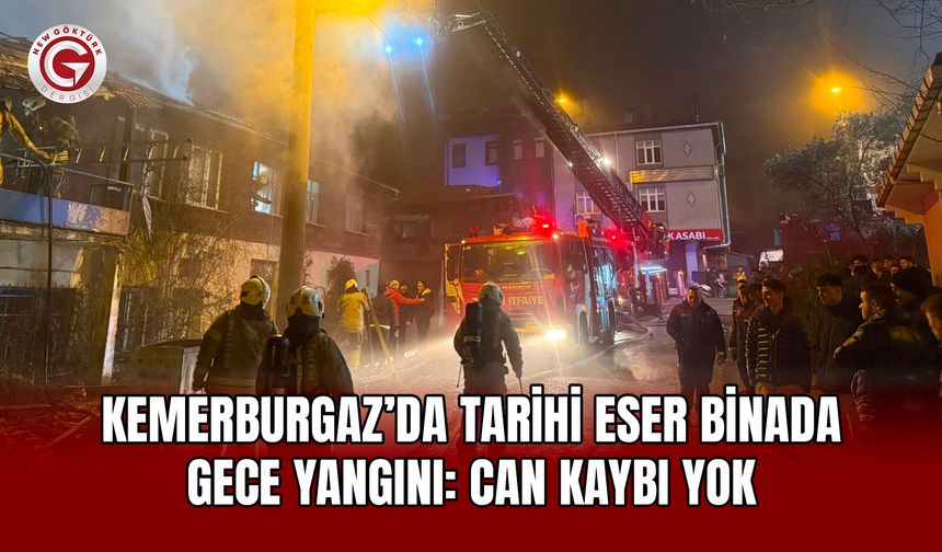 Kemerburgaz’da Tarihi Eser Binada Yangın: Can Kaybı Yok