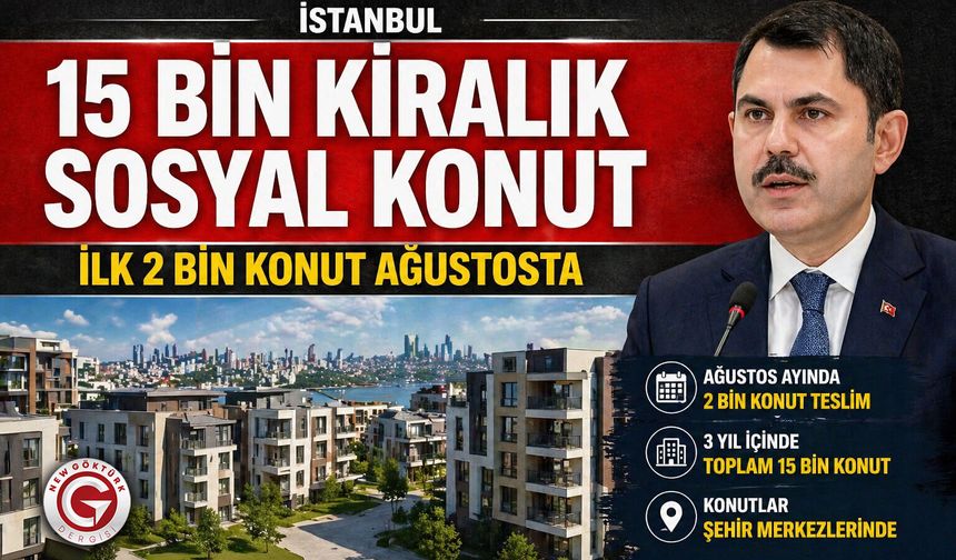 İstanbul’a 15 Bin Kiralık Sosyal Konut