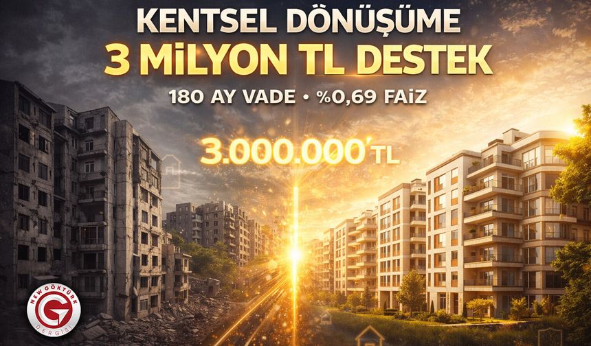 Kentsel Dönüşüme 3 Milyon TL Destek