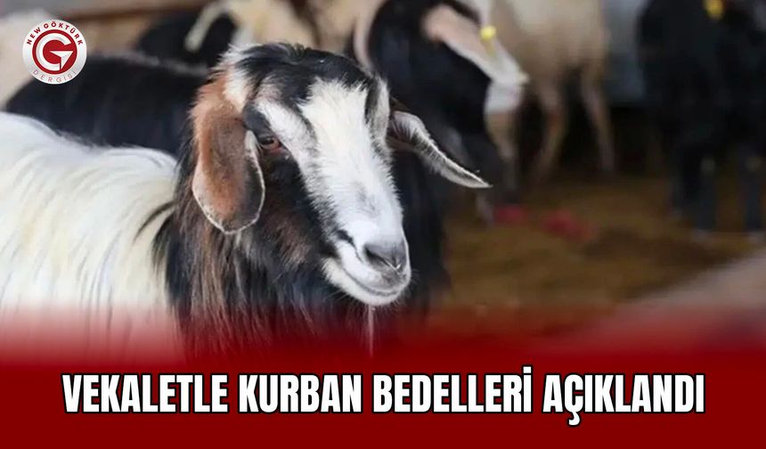 Vekaletle Kurban Bedelleri Açıklandı