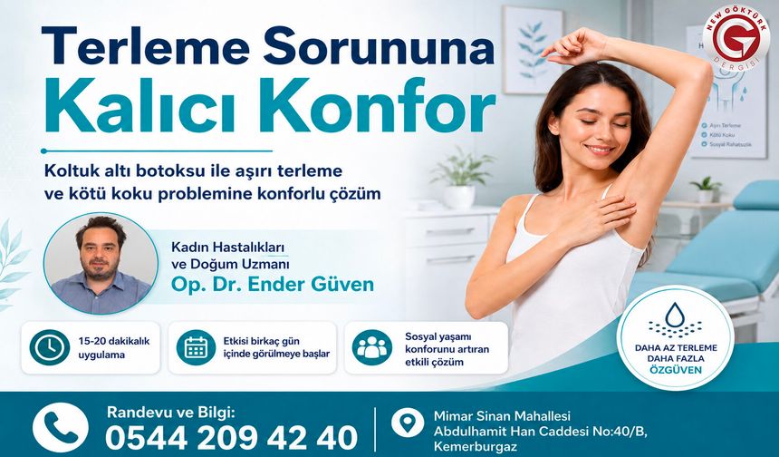 Op. Dr. Ender Güven’den Terleme Sorununa Konforlu Çözüm
