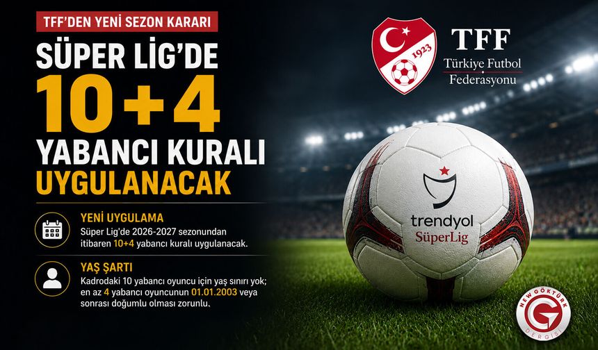 Süper Lig’de 10+4 Dönemi Başlıyor