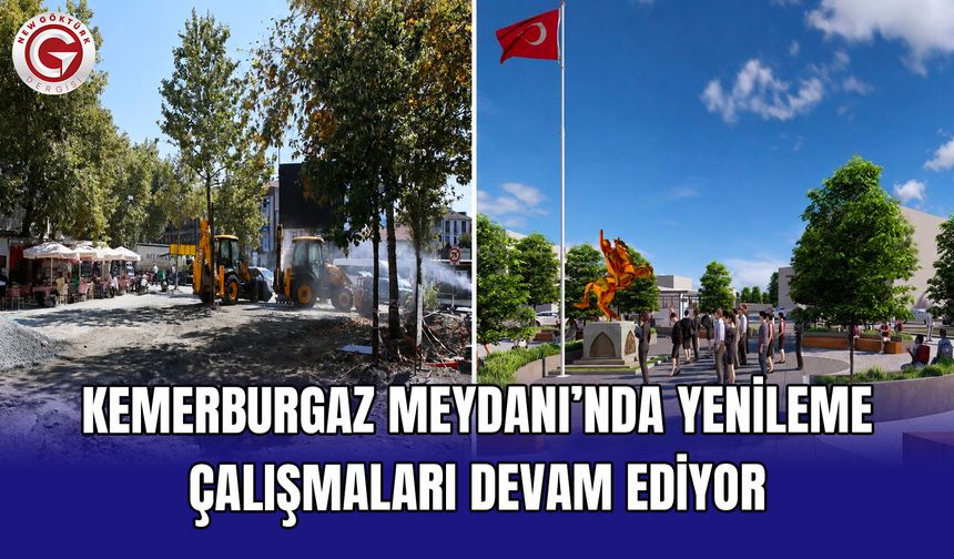 Kemerburgaz Meydanı’nda Yenileme Çalışmaları Devam Ediyor