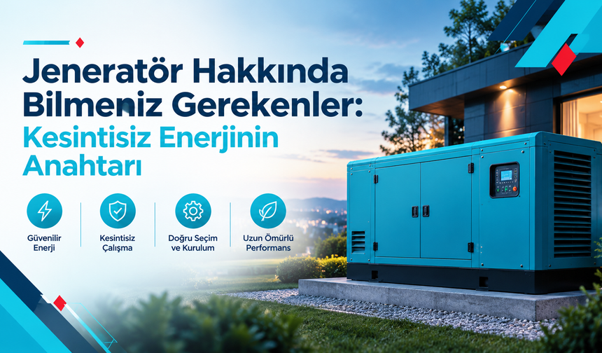Jeneratör Hakkında Bilmeniz Gerekenler: Kesintisiz Enerjinin Anahtarı