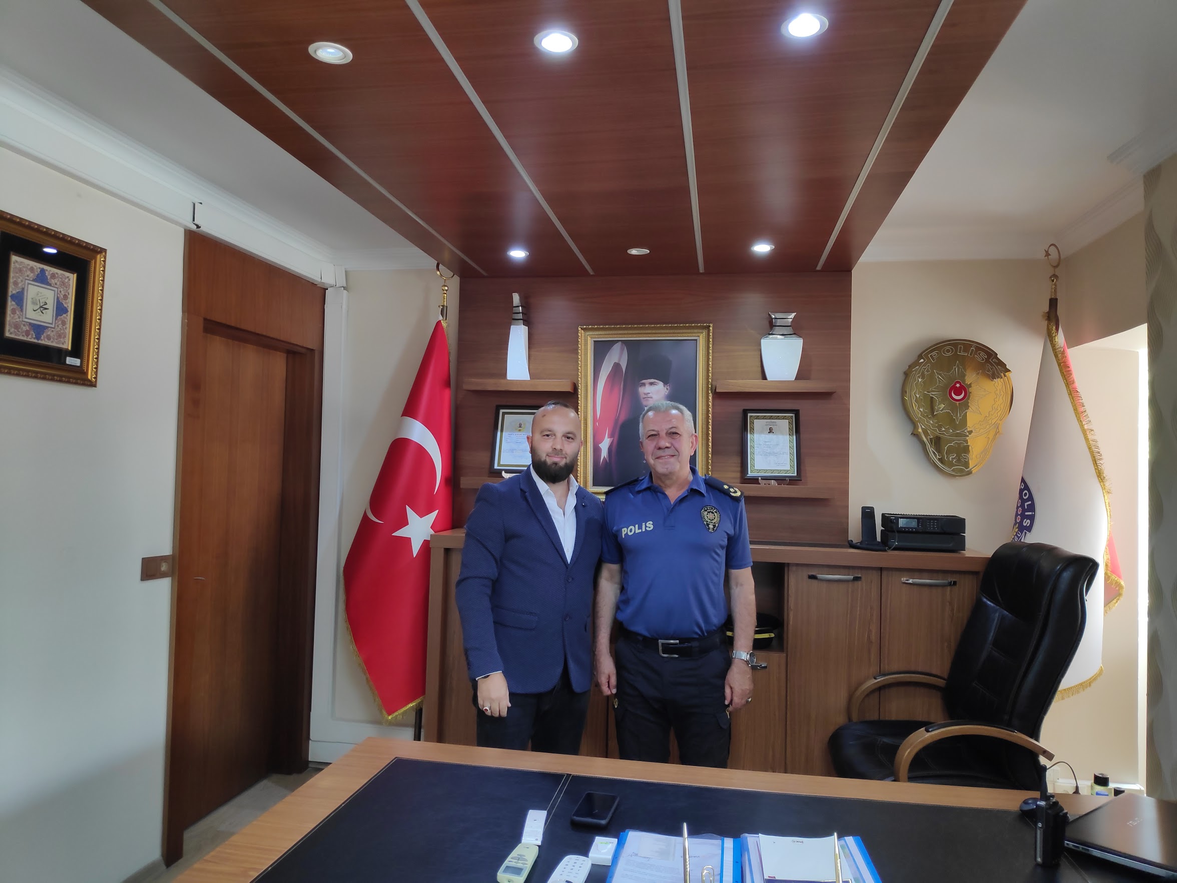 Eyüpultan İlçe Emniyet Müdürü Levent Türkmen New Göktürk Dergisi Sahibi Kenan Yılmaz