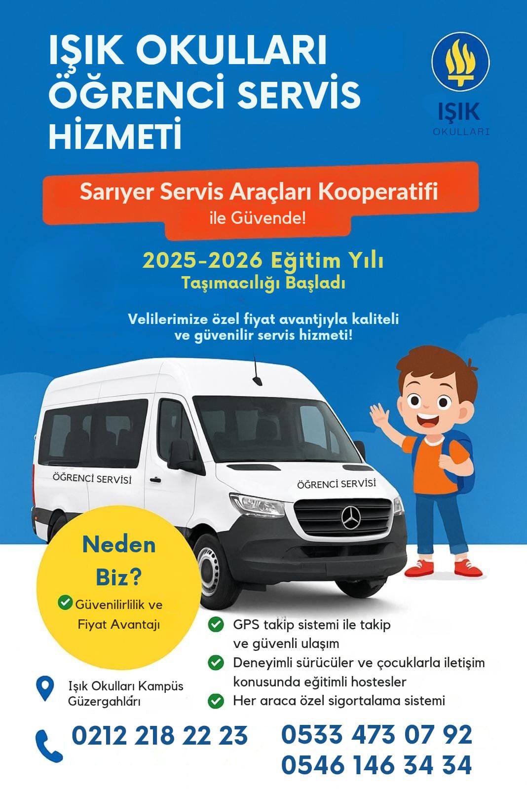 Işık Okulları Sarıyer Servis